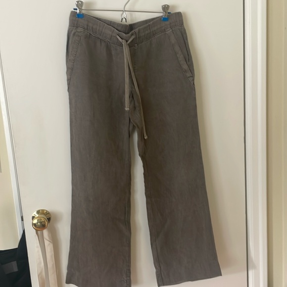 James Perse Linen pant Gray brown Stonewash - Picture 2 of 4
